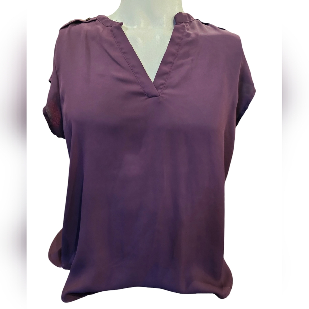 Women's Size Extra Large Purple Semi‎ Sheer Sweet Rain Top